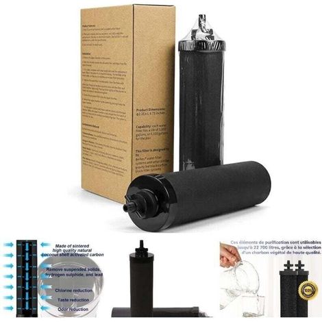 2er-set Nsf/ansi 42 & 372 Zertifizierte Wasserfilter, Ersatz Für Berkey Schwerkraft-wasserfiltersystem, Kompatibel. Reduziert Schadstoffe Mit Einer Effizienz Von 99,99 %.