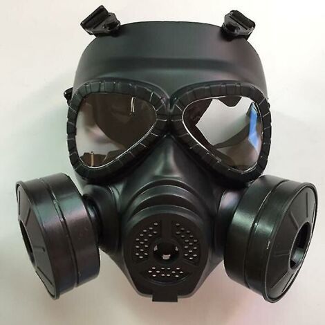 Schwarze Taktische Gasmaske Von Crediri, Atemschutz Im Militärstil Für Den Außeneinsatz