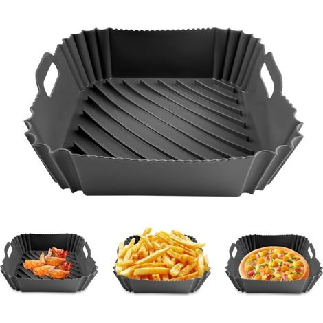 Silikonform Für Heißluftfritteuse – Wiederverwendbar Und Antihaftbeschichtet – Hitzebeständig Bis 230 °c – Für Kuchen, Pommes Frites Und Fleisch