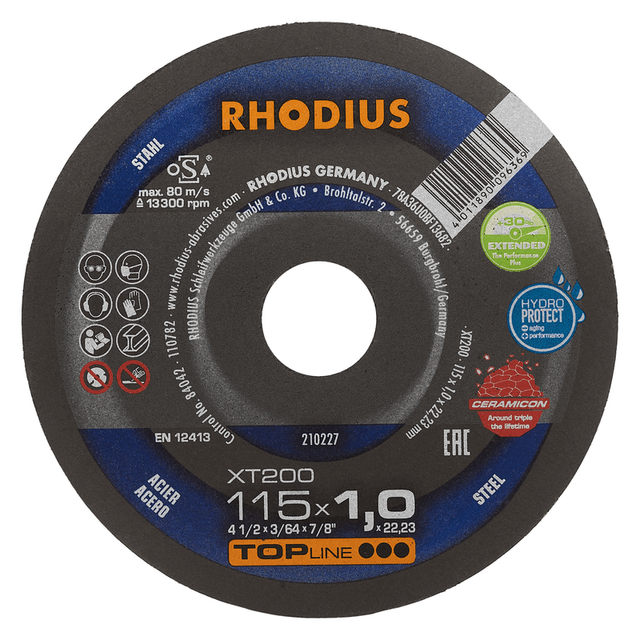 XT200, 25 Stück, 115 x 1,0 mm, Trennscheibe - Rhodius