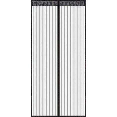 Magnetischer Türvorhang In Schwarz, 120x210 Cm, Für Türen Und Fenster, Anti-mücken Und Fliegen