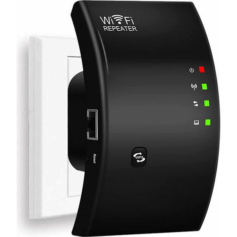 Wlan-repeater, Starker Wlan-verstärker, Wlan-extender N300, Wlan-signalbooster, 1 Ethernet-anschluss, Abdeckung Bis Zu 200 M², Einfache Installation, Kompatibel Mit Allen Internetboxen