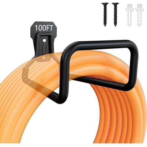 Wandhalterung Für Gartenschlauch, Robuste Schlauchhalterung Für Den Außenbereich, Metall-schlauchaufroller, Schlauchhaken Mit 4 Schrauben Für Ausziehbare Gartenschläuche