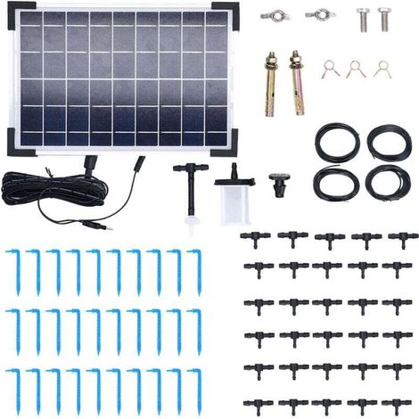 Trywise Automatisches Solar-bewässerungssystem, 10 Timer-modi, Hohe Effizienz, Multifunktionales Solar-bewässerungssystem, 9v 5w