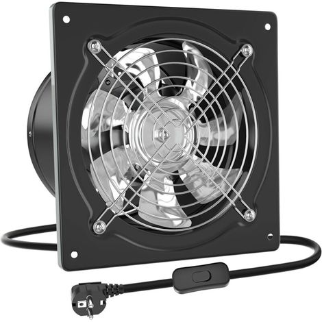 Wandventilator 150mm Abluftventilator Mit Rückschlagklappe, Metallgehäuse Mit Eu-stecker Für Büro, Dachboden, Garage, Küche Und Badezimmer