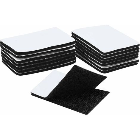 15 Stück Scratch-klebestreifen, Doppelseitiges Klebeband, Extra Starkes Doppelseitiges Klebeband (rechteck 6 X 4 Cm, Schwarz)