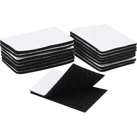 15 Stück Selbstklebende Doppelseitige Klebestreifen, Extra Starkes Doppelseitiges Klebeband (rechteck 6 X 4 Cm, Schwarz)