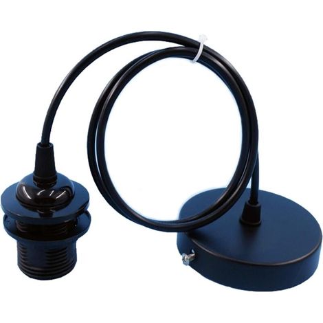 E27 Lampenfassung Für Hängelampe, E27 Pendelleuchten-zubehör, E27 Hängelampen-zubehör Mit 1m Kabel, Für Bar, Café, Bekleidungsgeschäft, Haus, Hotel (schwarz)