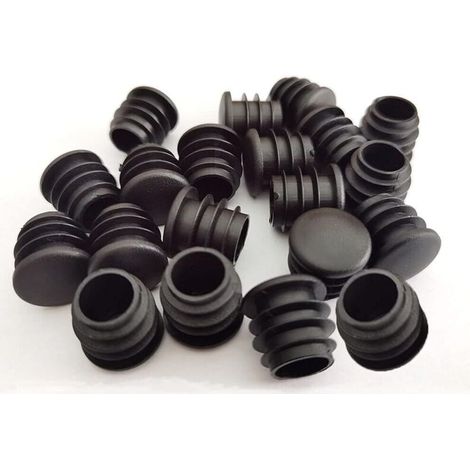 Runde Kunststoffstopfen, 40 Stück, Schwarze Rohrabdeckungen Für Schiebetische, Stühle/füße (16 Mm)