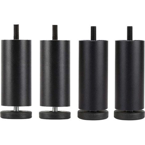 Moderne Sofafüße Aus Aluminiumlegierung, Ersatzmöbelfüße 10/15/20/25/30 Cm, Für Bett, Kommode, Zylindrische Metallfüße Für Couchtische, Schwarz-25cm/9.8in