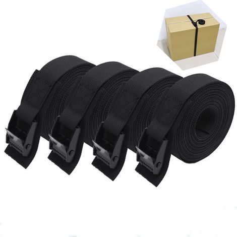 Kurzer Gepolsterter Spanngurt 25 Cm – Schnalle Für Sichere Befestigung – Robustes Polyester – 4er-set