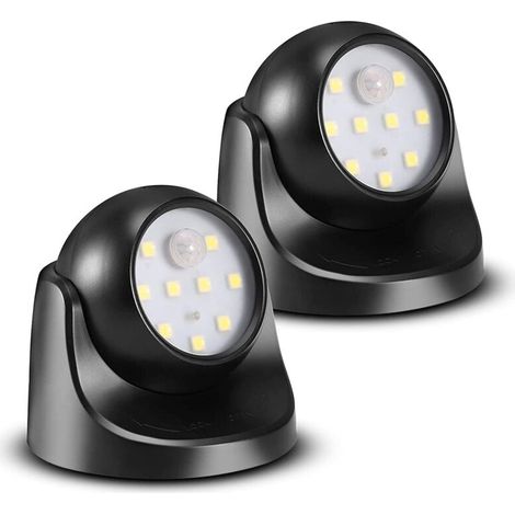 Kabellose Led-projektorleuchte 150 Lumen Mit Bewegungsmelder – Abnehmbare Kugel – 360°-drehung – Außen- Und Innenbeleuchtung