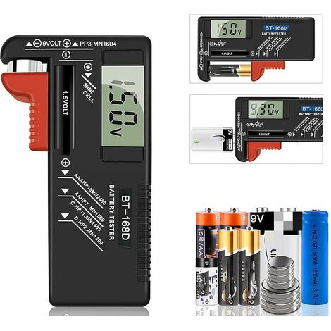 Digitaler Batterietester, Universeller Batterietester, Batterie-tester, Für Aa, Aaa, C, D, Pp3, 9v, 1,5v, Knopfzellen – Funktioniert Ohne Batterie