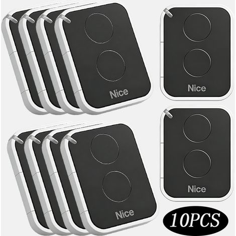 Pack Mit 10 Nice Era-one On2e Fernbedienungen – 2-kanal – Frequenz 433,92 Mhz – Reichweite Bis Zu 200 Metern – Kompatibel Mit Nice-antrieben