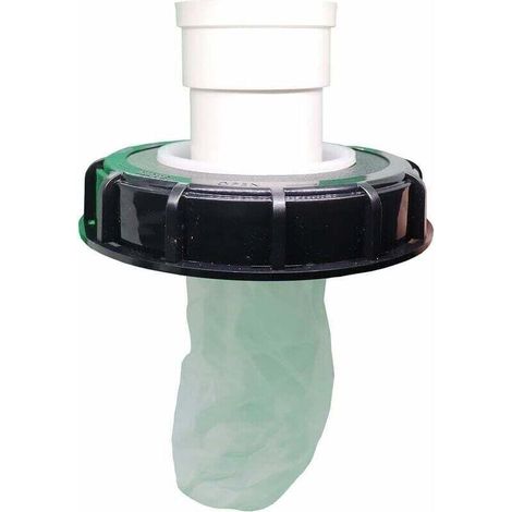 Waschbarer Nylon-ibc-deckelfilter Mit Deckel Für 1000-l-ibc-regenwassertank, Dn 75, Nadelvlies, Schwarz, 165 Mm