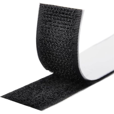 Klebebänder 5m, Klettverschluss-klebestreifen, Selbstklebende Haken- Und Schlaufen-klettbänder Für Alle Arten Von Installationen, Bilderrahmen 16mm (schwarz)