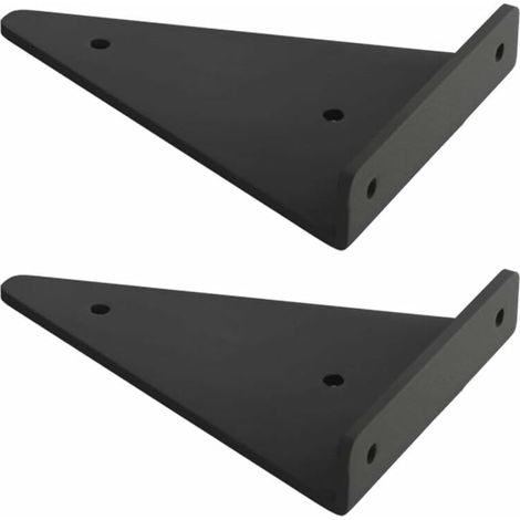 Schwebendes Dreieck-regal Aus Metall, Versteckte Wandhalterungen Für Regale, Schlafzimmer Wohnzimmer Badezimmer Diy Dekoration Halterung, 2 Stück (8x10cm/3.1x3.9in, Schwarz)
