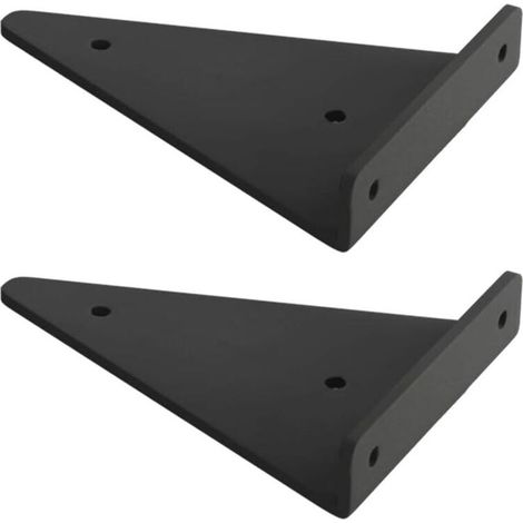 Dreieckige Metall-regalhalterung, Schwebend, Unsichtbare Wandwinkel Für Regale, Für Schlafzimmer, Wohnzimmer, Badezimmer, Diy-dekoration, 2 Stück (23x17 Cm/9,1x6,7 Zoll, Schwarz)