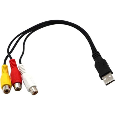 Usb-kabel Auf 3rca, Usb Auf 3 Rca Rgb Video Av Composite Adapter Konverter Kabel Schnur Stecker Leitung Geeignet Für Tv Pc Dvr