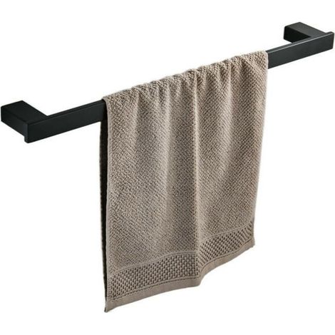 Handtuchhalter Für Badezimmer, Wandmontierter Handtuchstange Aus Sus 304 Edelstahl, Einfache Handtuchstange, 40cm Schwarz