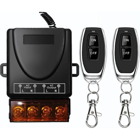 On-off Hochleistungs-fernbedienungsschalter, Kabellos 433 Mhz, Rf Ac 220 V/240 V/110 V 30 A Für Beleuchtung, Wasserpumpe, Haushaltsgeräte, Landwirtschaftliche Bewässerung, Normalerweise Offen