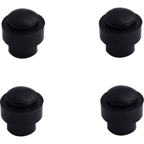 Türstopper Aus Aluminium, Schwarz, 4er-pack