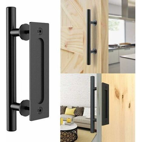 Retro Schiebetürgriff Schwarz Aluminium Zug- Und Spülgriff-sets Für Holzschiebetüren