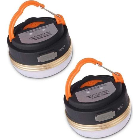 Campinglaterne [2er Pack] Wiederaufladbare Zeltleuchten Mit Akku, Wasserdicht, Magnetische Basis, 3 Beleuchtungsmodi Mit Usb-kabel Für Camping, Arbeiten, Jagen, Zelten, Angeln, Wandern