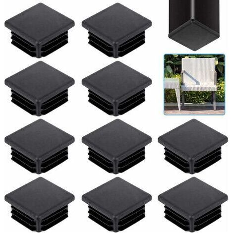 Tigrezy-20 Stück Abdeckkappen Für Quadratische Rohre 30x30mm, Schwarze Kunststoff-endkappen Für Vierkantrohre, Lamellierte Quadratische Rohrabdeckungen, Robuste Stuhlbein-abdeckungen Für Möbel, Schrän