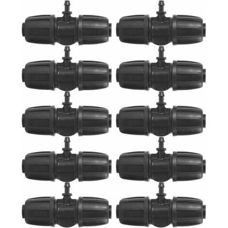 16 Mm Bis 4/7 Gartenverschluss T-stück Mit Widerhaken, 10 Stück/set Anschlüsse Für Pe-schlauch Gartenbewässerungssystem