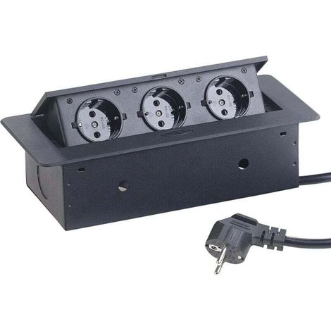 Unterputzdose Mit, Versenkbare 3-wege-steckdose, Komplette Steckdose, Aus Druckgegossenem Aluminium, Diskrete Öffnung.