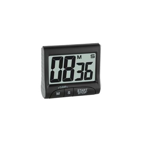 Digitaler Timer Und Stoppuhr, 38.2021.01, Elektronischer Eier-uhr Mit Display, Große Ziffern, Küchenzubehör, Kurzzeit-wecker, Bis Zu 99 Min 59 Sek, Schwarz