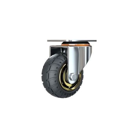 Roulette, Universelle Gummiräder – Ersatzräder Für Wagen, Drehbare Plattenrollen, Flache Gummiräder, Cao-räder – 1 Stück (größe: 3" Universalrad)