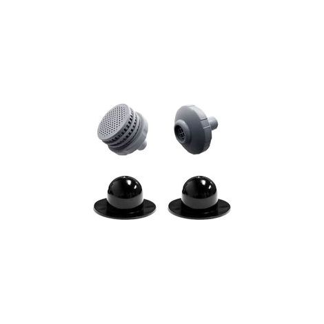 Ersatzteilset Für Aufstellpool – 2 Universalstopfen – Auslassfilter 3,2 Cm – Wassereinlaufdüse 3,2 Cm – Langlebiges Pvc
