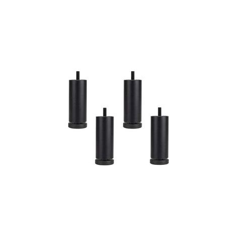 4er-set Möbelfüße Aus Aluminiumlegierung – Höhenverstellbar – Ersatzfüße Für Schränke – M8-gewindefüße – Schwarz – 15 Cm