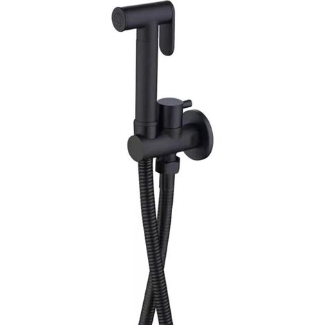 Kit Douchette Wc Noir Sprühkopf Für Wand-bidet, Messing Hand-bidet Hochdruck-handspray-set Für Persönliche Hygiene