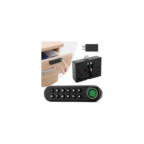 Schrankverschluss Mit Fingerabdruck, Intelligente Biometrische Sperre Mit Passwort Und Usb-schlüssel, Schlüsselloser Versteckter Aufbewahrungsschublade, Kindersicherheit, Diy-holzmöbel