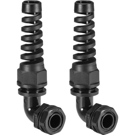 Kabelverschraubung M16, Nylon, 90°, Zugentlastung 4-7 Mm, 2 Stück