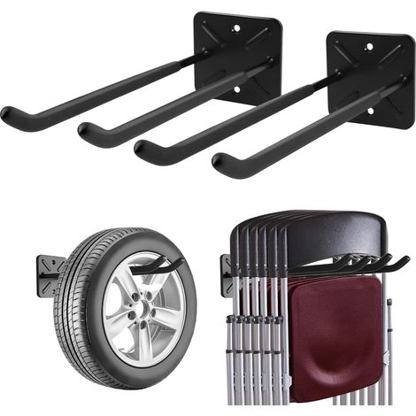 Garagenhaken, Wandgarderobe, Werkstattaufbewahrung, Robuste Werkzeugorganisatoren, Praktische Garagenaufbewahrungshaken (2er-pack)