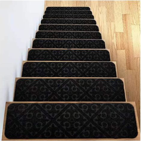 Set Aus 8 Rutschfesten Gummistufen Für Treppen, Ideal Für Den Innen- Und Außenbereich