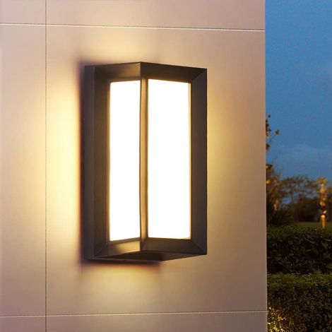 Led-wandleuchte, 18 W Außen-wandleuchte, Moderne Wandmontage, Wasserdicht Ip65, Schwarze Wandbeleuchtung Für Veranda (würfel, Warmes Licht)