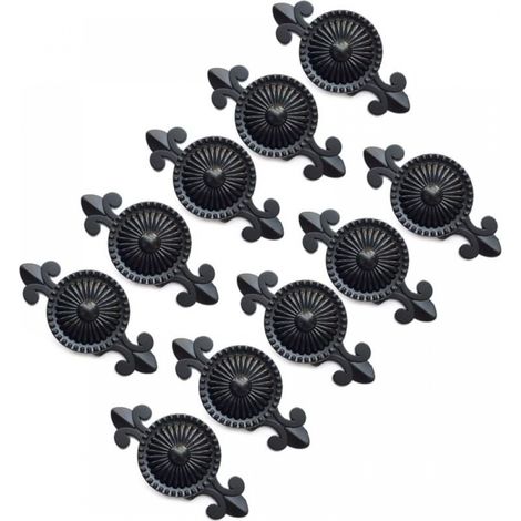 10 Schrankgriffe, Schrankknöpfe, Möbelknöpfe, Schubladenknöpfe, Möbelgriffe, Knopf Für Schrank, Schublade (schwarz)