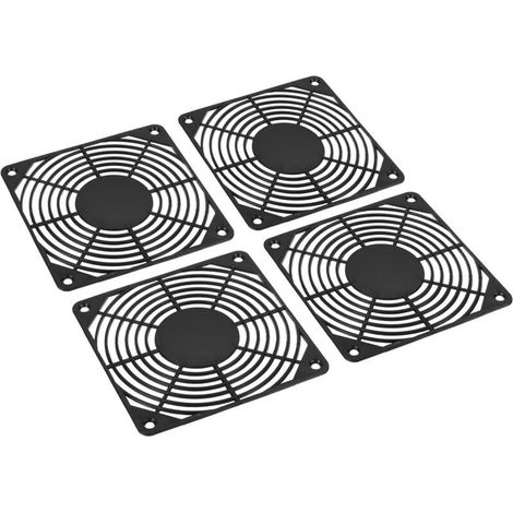 120mm Lüfterfilter, 4er-pack Abs-kunststoff-lüftergitter-schutzabdeckung Für Diy-lüfterschutz, Schwarz