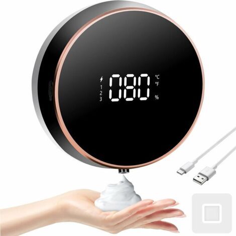 Automatischer Seifenspender, 3-stufig Einstellbar, 300 Ml, Wandmontierter Schaumseifenspender, Elektrisch Für Badezimmer, Küche, Büro, Schule (schwarz)