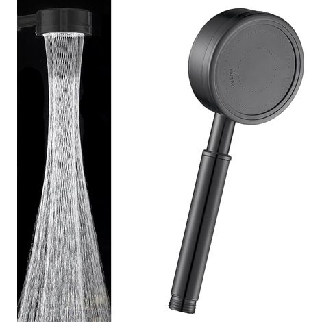 304 Edelstahl-duschkopf Mit Wassersparenden, Druckerhöhenden Und Kalkresistenten Funktionen. Handbrause Für Badezimmer, Kalkfreie Duschkopfbrause, Schwarz