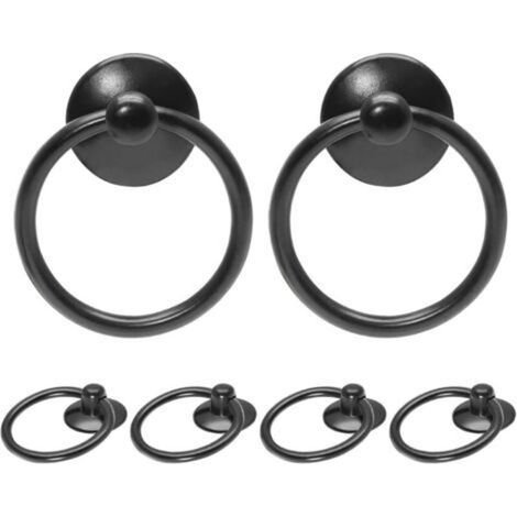 Antike Schubladengriffe Im Einloch-design – Passend Für Schränke, Kommoden, Schubladen Und Türen – 6er-pack, Schwarz