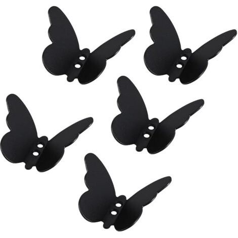 Set Aus 5 Wandhaken Aus Edelstahl, Schmetterlingshaken Für Garderobe In Bad, Küche Und Wc.