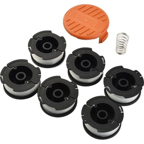 Ersatzspulen Für Black And Decker, Nylon-fadenköpfe 1,65 Mm, Abs-spule, Länge 9,14 M, Kompatibel Mit Gl280 Gl230 Gl340 Gl425 Gl430 Gl530 Gl540 (6 Fadenspulen)
