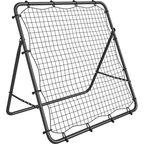 Faltbares, Verstellbares Rebound-netz Mit 5 Winkeln Und 24 Elastischen Seilen, Fußballnetz Aus Stahl, 120x73x112 Cm, Schwarz