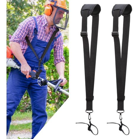 2 Verstellbare Schultergurte – Tragegurt Für Rasenmäher Und Freischneider, Mit Strapazierfähigem Nylon-gürtel Für Gartenarbeit, Passend Für Km- Und Stihl Fs-freischneider (schwarz)